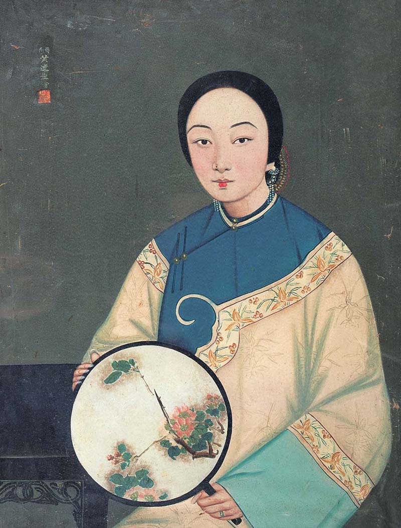 中国 清末 美人画 中国最早的油画-清朝美女肖像--艺术新闻--中国建筑艺术网-最大的