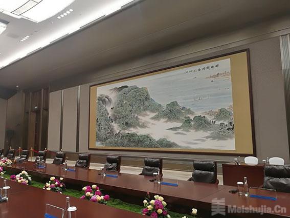 杨留义城市山水作品亮相上合组织青岛峰会